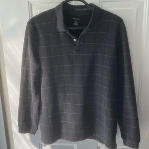 Van Heusen XL Classic Fit knit 2 button collared long sleeve shirt w/side slits